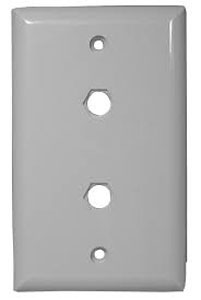 Blank Dual TV/FM Wall Plate White