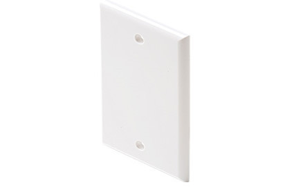 Blank Single Gang Wall Plate White