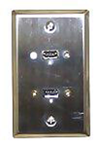 Dual USB A Jack Stainless Steel Wall Plate