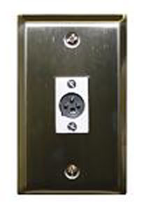 XLR 3 Pin Male Stainless Steel Wall Plate