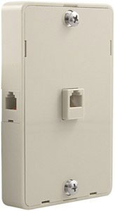 3x 4C (6P4C) Tel Wall Mount Jack Standard Wall Plate White