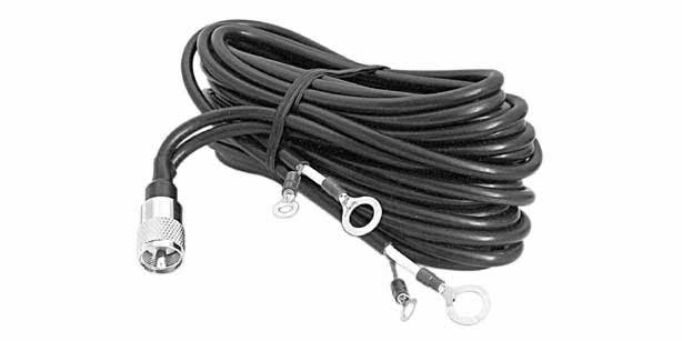 18\' UHF Plug to Lugs Co-Phase RG-58A/U 50-Ohm Coax Cable (Black)