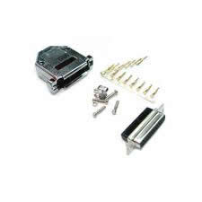 DB25 Male Connector Kit (Crimp Type) Metalized Plastic Hood