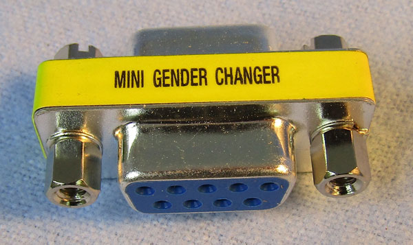 DB9F to DB9F Low Profile Gender Changer