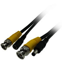 100Ft CCTV Siamese Cable RG-59 BNC(M)/DC(F) to BNC(M)/DC(M)