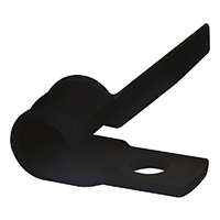 Cable Clamp, Self-aligning, 3/16in dia. Light Duty Black 100/bag