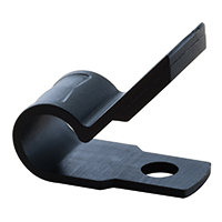 Cable Clamp, Self-aligning, 1/4in Dia. Light Duty Black 100/Bag