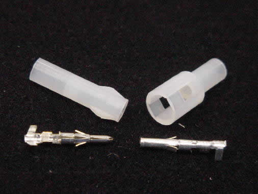 1 Pin Male/Female Pair 0.062\" Pins 5A Mated Housings (Molex)