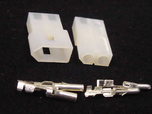 2 Pin Male/Female Pair 0.093\" Pins 12A Mated Housings (Molex)