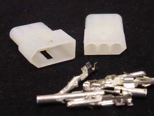 3 Pin Male/Female Pair 0.093\" Pins 12A Mated Housings (Molex)