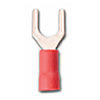 Fork/Spade Insulated 22-18Awg #10 Stud (12Pk) Red Vinyl