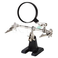 Helping Hand Tool With Magnifying Glass