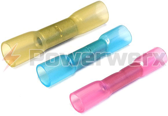 Heat Shrink Adhesive Butt Splice Connector Blue 16-14 Awg 10Pk