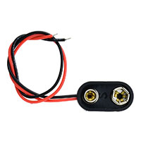 9V Battery Snap (Shielded) Plastic, 5.9" Leads on End