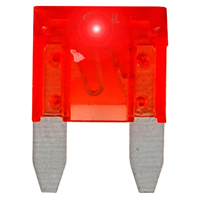 10 Amp Red (ATM) Lighted Mini-Blade Fuse 32V (5Pk) Fast Acting