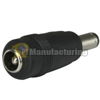 Size N 5.5/2.5mm Jack to M 5.5/2.1 Plug Coaxial DC Adapter