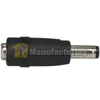 Size N 5.5/2.5mm Jack to M 5.5/2.1 Plug Coaxial DC Adapter