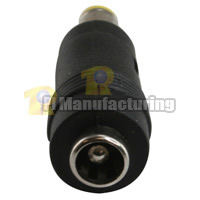 Size N 5.5/2.5mm Jack to M 5.5/2.1 Plug Coaxial DC Adapter