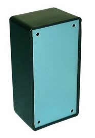 Plastic Box/Aluminum Lid 4" x 3" x 1-1/2" (Black)