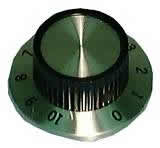 Straight Knurl Knob - 0-10 Numbers on Skirt (1.46" Dia.)