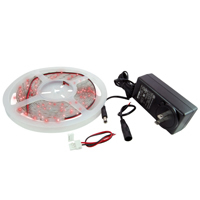 Flexible LED Strip Kit Red 16.4Ft IP65 300 w/Power Supply