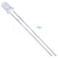 3mm Super Bright White LED 7000mcd Clear Lens