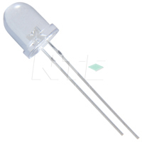 8mm Super Bright Orange LED 3600mcd (3Pk) Clear Lens