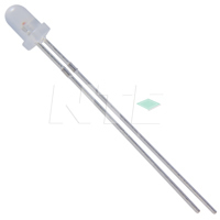 3mm White LED 1500mcd (5Pk) White Diffused Lens