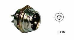 3Pin Chassis Mount Male Mobile Mic Connector