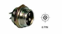 8Pin Chassis Mount Male Mobile Mic Connector