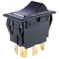Big Nylon Rocker Switch DPDT On-Off-On 15A 125VAC