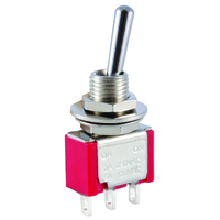 Mini Bat Toggle Switch SPDT On-Off-(On) 5A 125V