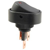 Red Lighted Rocker Switch SPST On-None-Off 30A 12VDC
