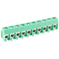 10 Pole Terminal Block Eurostyle PC Mount 5.00mm Pitch