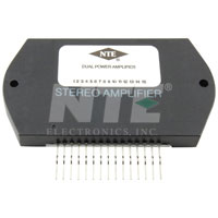 NTE1329 IC, Dual, Audio Power Amp, 20W/Ch, Hybrid, 15-Lead SIP