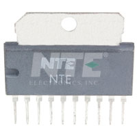 NTE1387 IC, Dual, Audio Power Amplifier, 2.4W/Ch, 10-Lead SIP