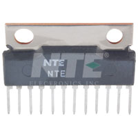 NTE1606 IC, Dual Audio Power Amplifier, 4-7W, 12-Lead SIP