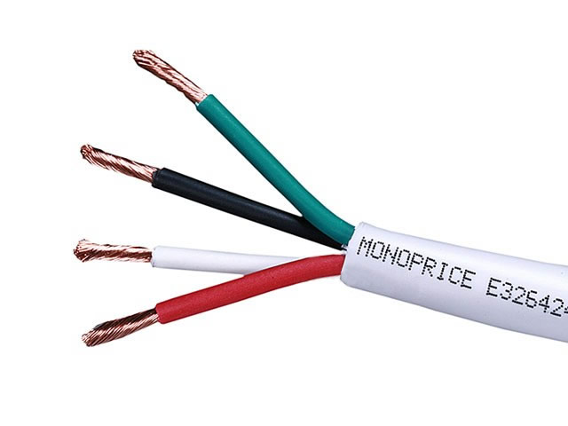 100\' 12Awg Oxygen-Free Pure Bare Copper Speaker Wire 4-Conductor