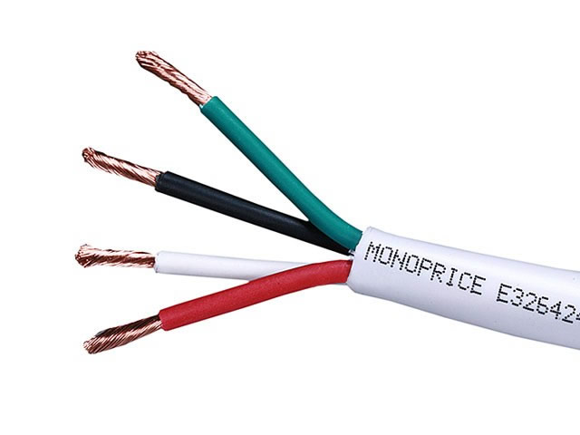 100\' 14Awg 4-Conductor Oxygen-Free Pure Bare Copper Speaker Wire