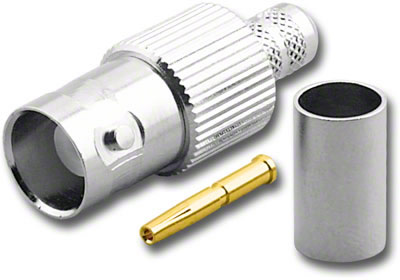 BNC Jack 3-Piece Crimp-On RG-58/U