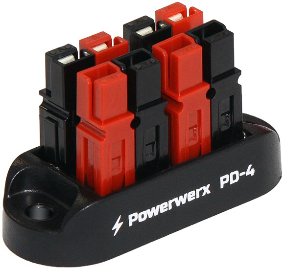 4 Position Power Distribution Block for 15/30/45A Powerpoles