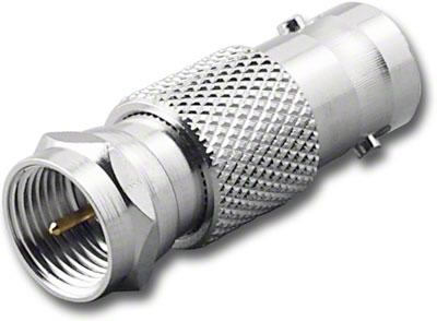 BNC Jack to F Plug Adapter