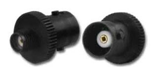 RF Adapter, Black Plate, BNC Female to SMA Female