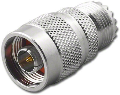 UHF Jack (SO-239) 16 Notch to N Plug Adapter