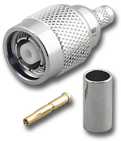 RP-TNC Plug 3-Piece Crimp-On RG-58/U