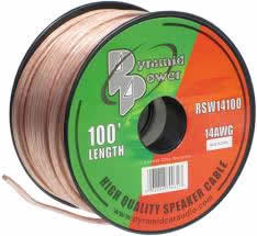 100' 14Awg Clear Speaker Wire (2-Conductor)