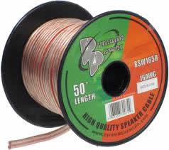 50Ft 16Awg Clear Speaker Wire (2-Conductor)