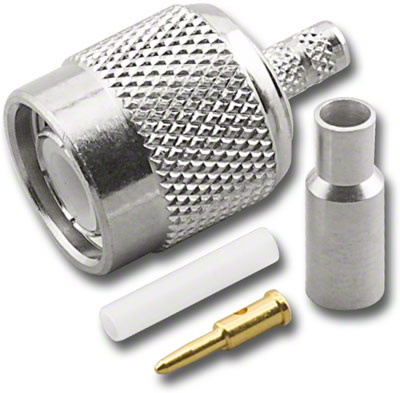 TNC Plug 3-Piece Crimp-On RG-174/U RG-316/U