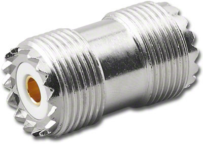PL-259 Coupler, UHF Jack to UHF Jack (16 Notch)