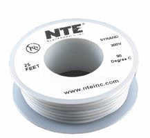 25Ft White 20Awg Stranded Copper Hookup Wire 300 Volt